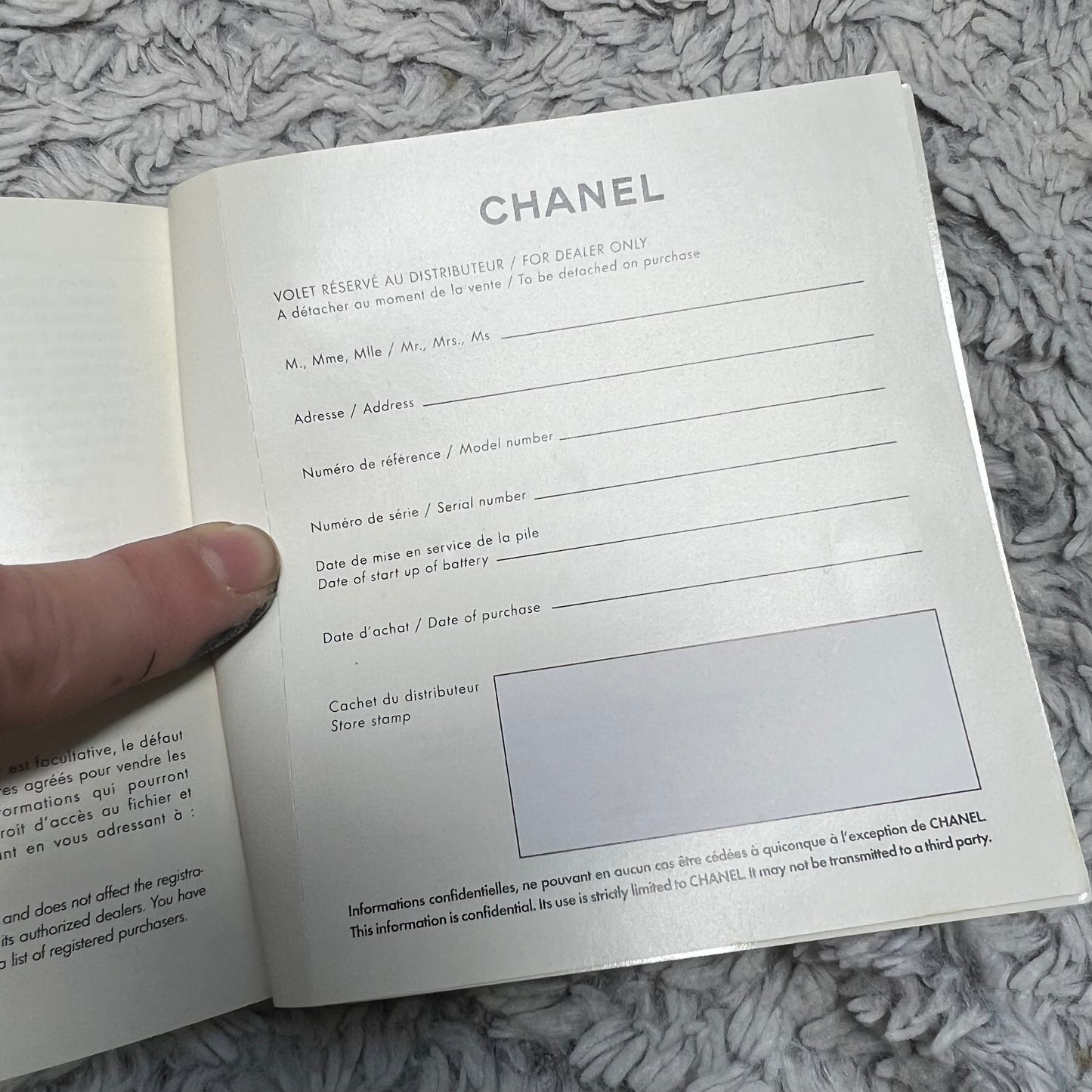 CHANEL J12 Box + Booklet + Outer Box 5.75x5.75x4 inches