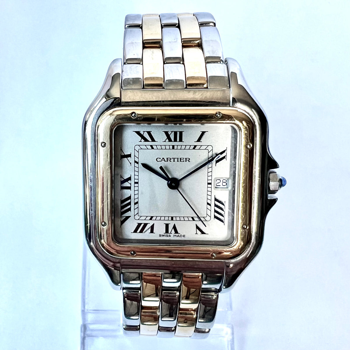 CARTIER PANTHERE Quartz 29mm 2 Row Gold Watch | NATILUXIA display picture 1