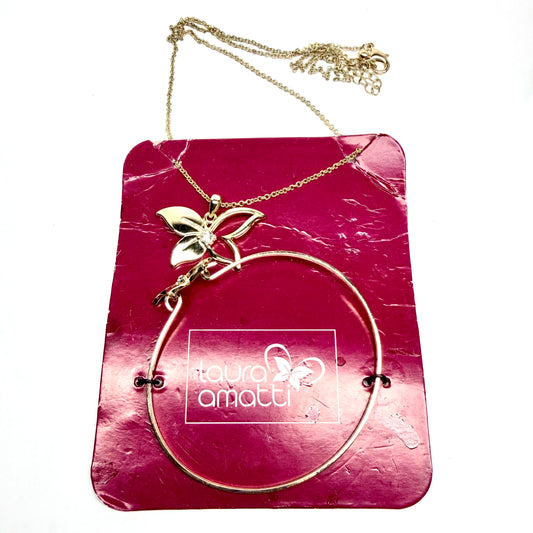 NEW Set of Gold Tone Necklace and Bracelet with Crystals
