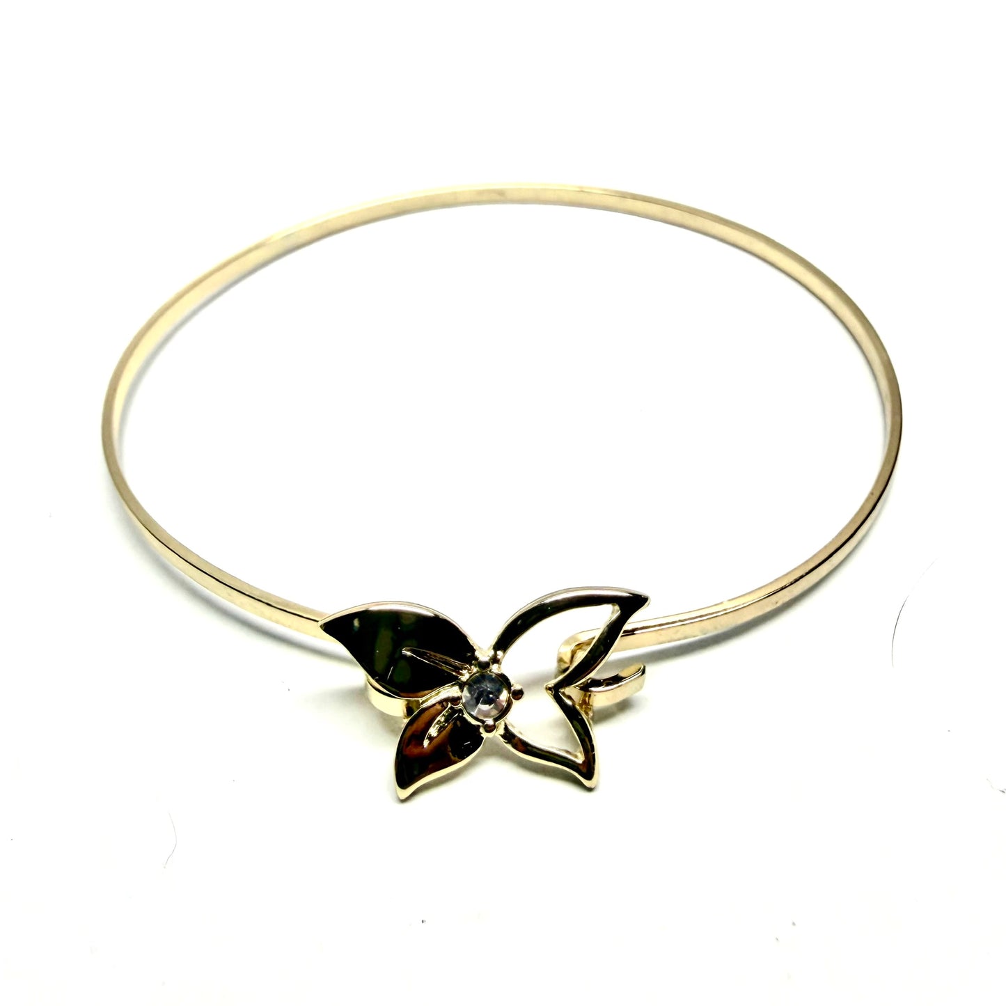 NEW Set of Gold Tone Necklace and Bracelet with Crystals