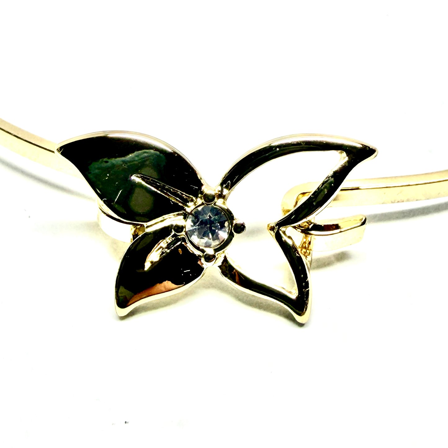 NEW Set of Gold Tone Necklace and Bracelet with Crystals