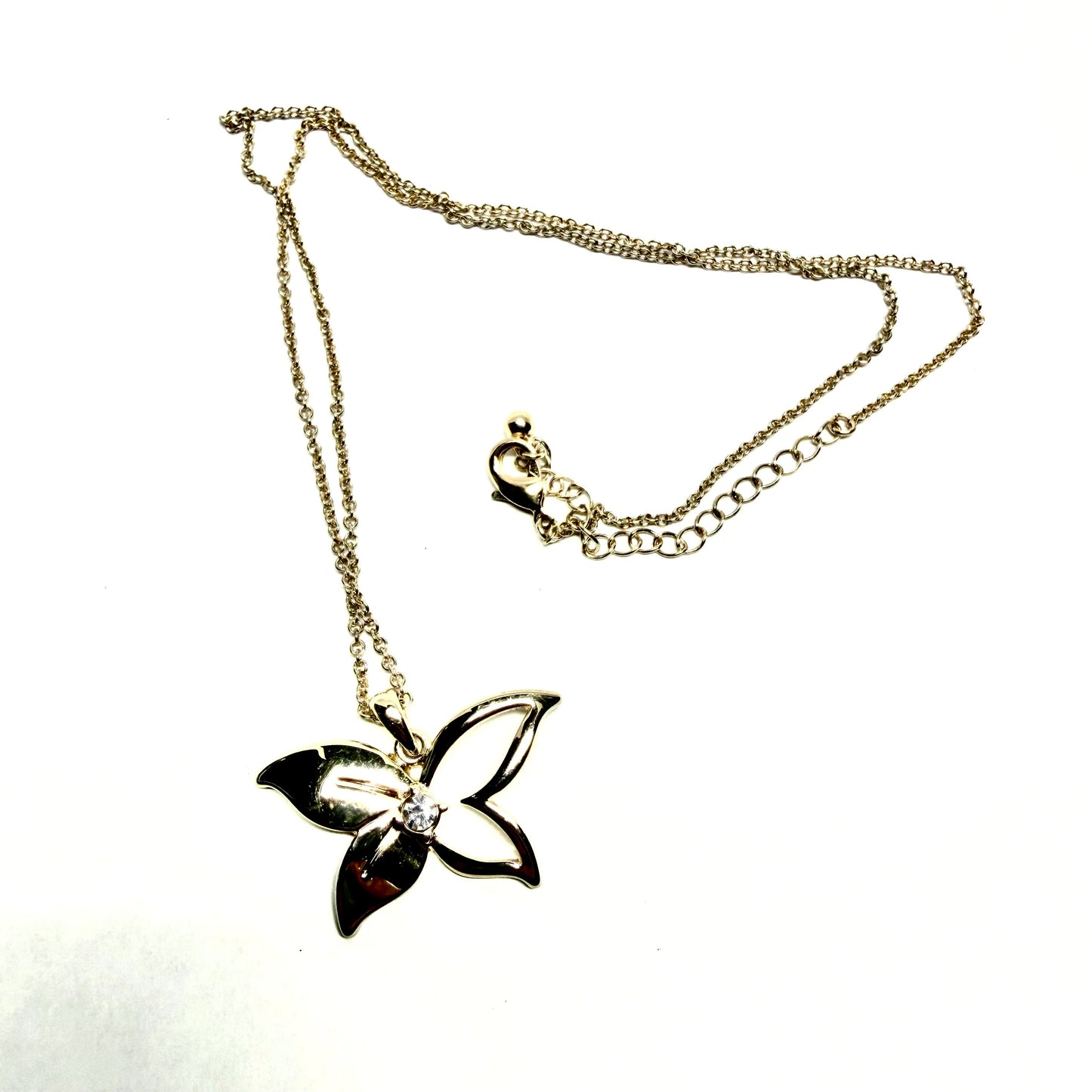 NEW Set of Gold Tone Necklace and Bracelet with Crystals