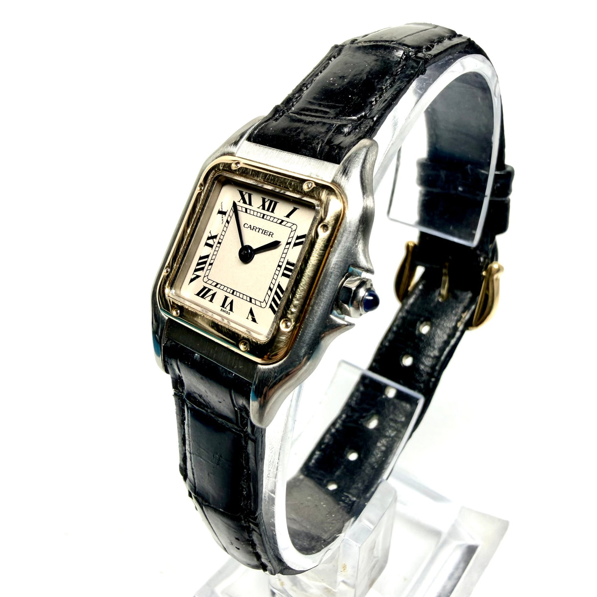 CARTIER PANTHERE 23mm Quartz 2 Tone Watch Cream Dial