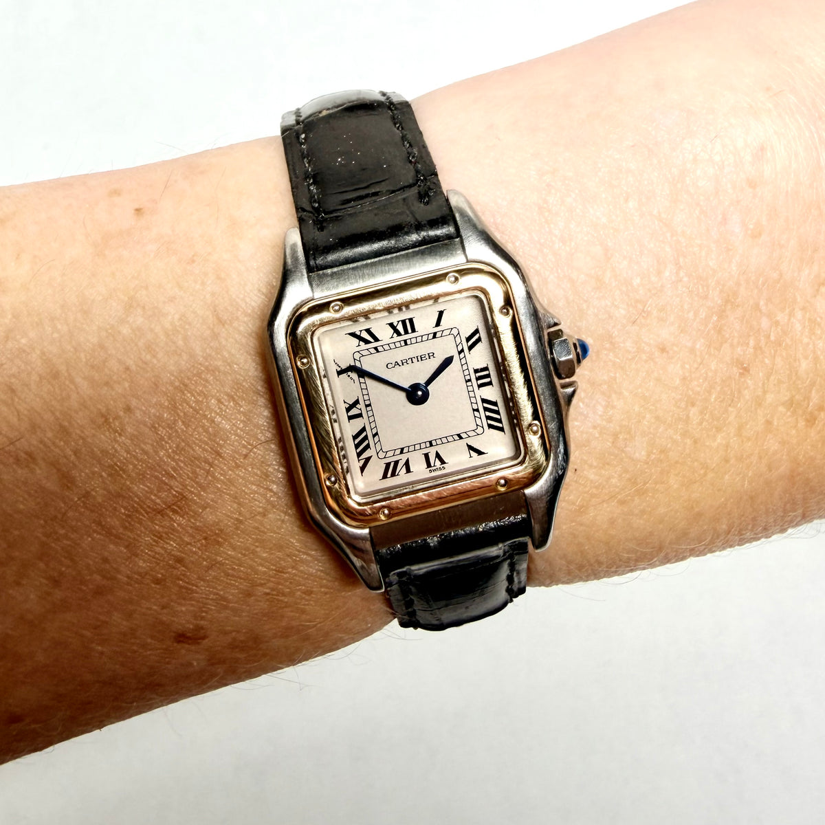CARTIER PANTHERE 23mm Quartz 2 Tone Watch Cream Dial