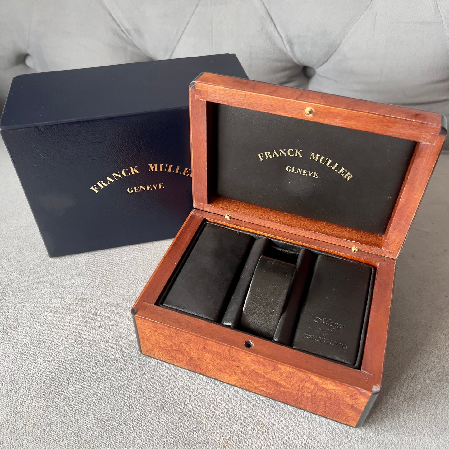 FRANCK MULLER Wooden Box + Outer Box 7.30x5.10x3.5 inches