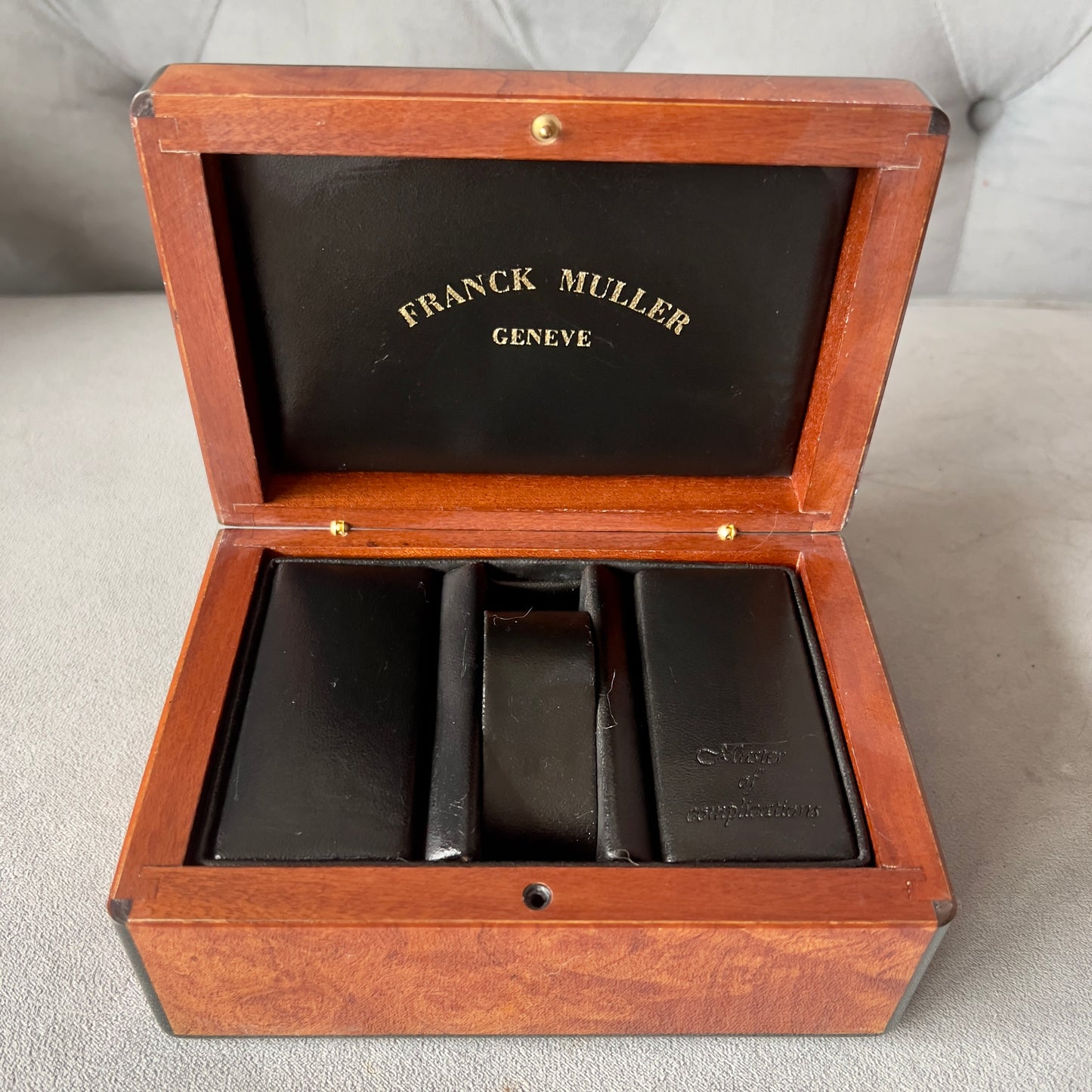 FRANCK MULLER Wooden Box + Outer Box 7.30x5.10x3.5 inches