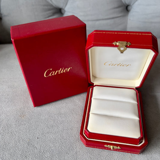 CARTIER Double Alliance Ring Box + Outer Box 4.5x3.60x2 inches