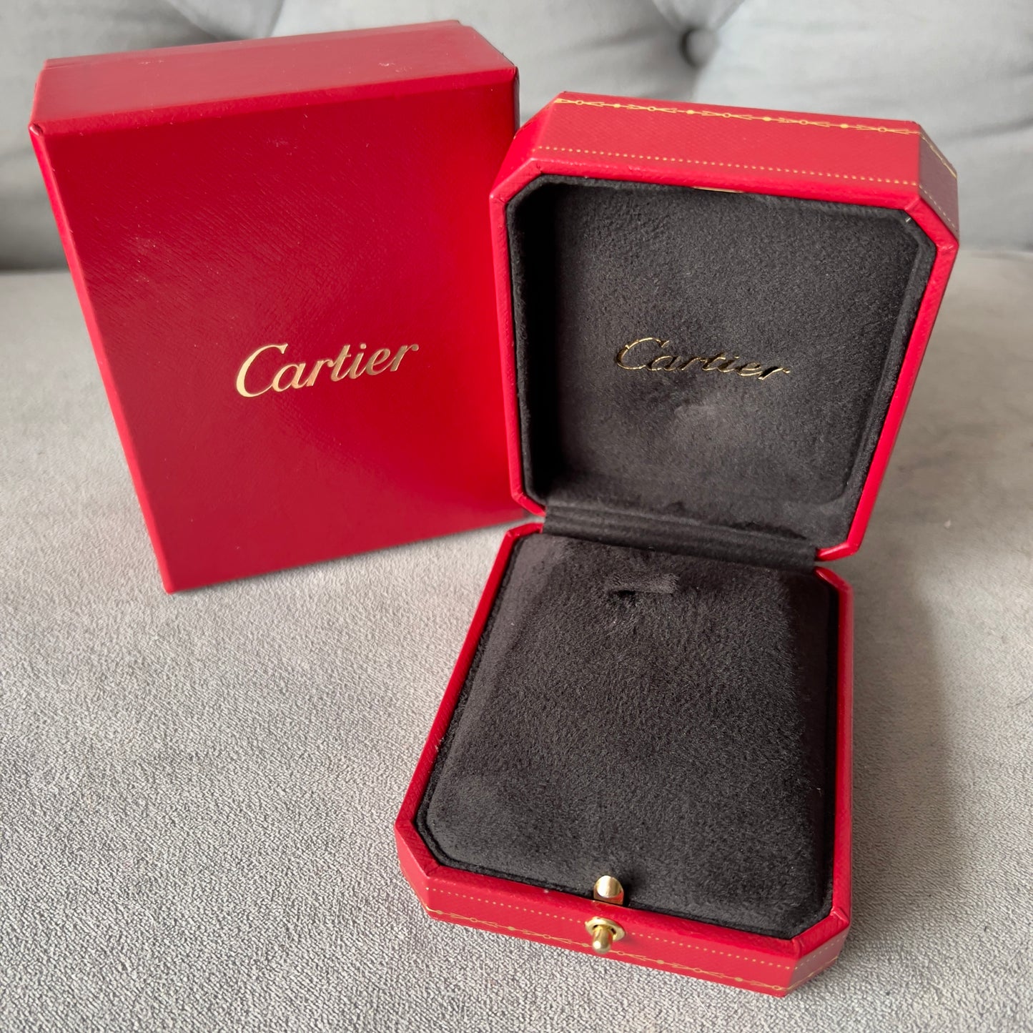 CARTIER Pendant Box + Outer Box 3.60x3.10x2 inches