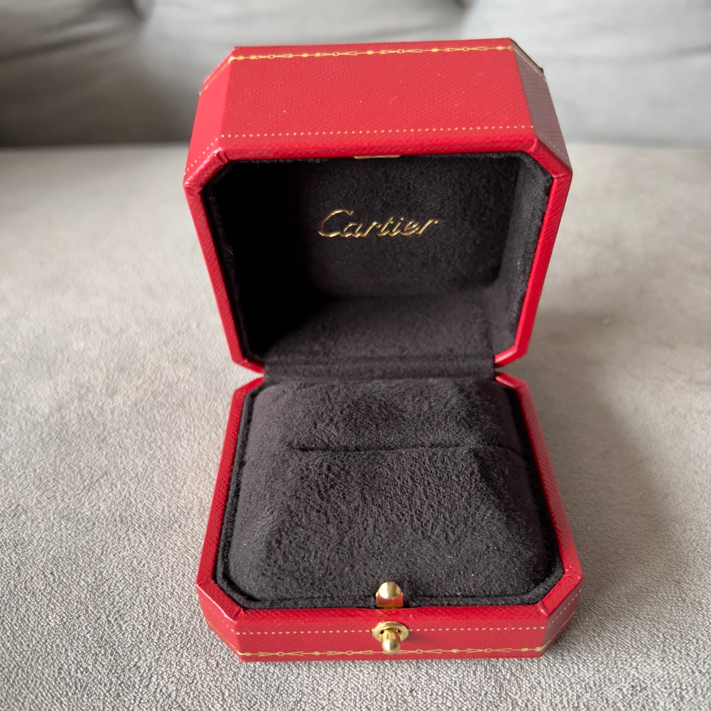 CARTIER Ring Box + Outer Box 3.40x3.25x2.40 inches