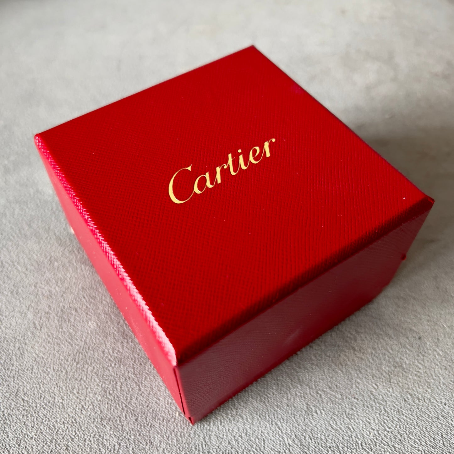 CARTIER Ring Box + Outer Box 3.75x3.35x2.40 inches