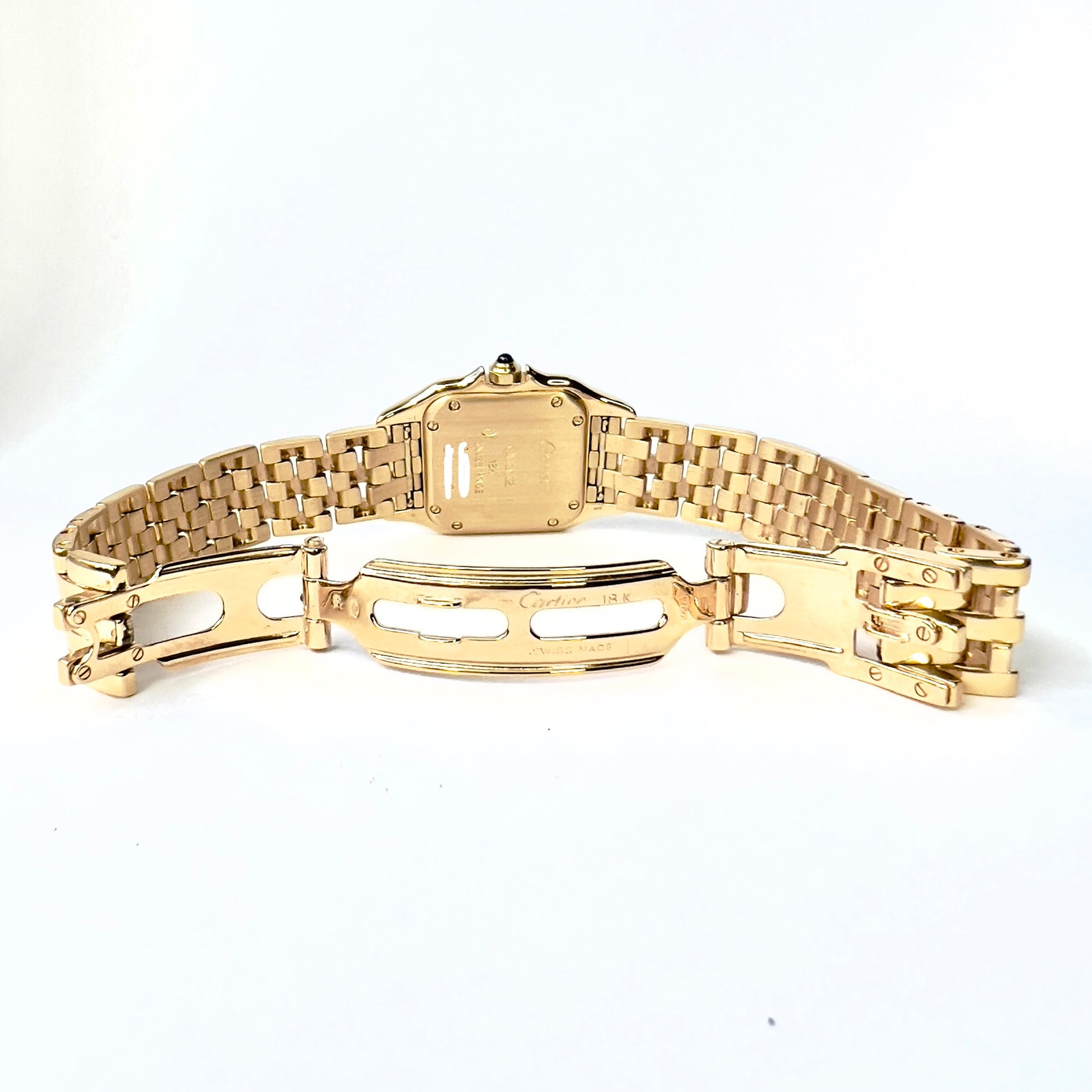 CARTIER PANTHERE Quartz 23mm 18K Yellow Gold ~0.4TCW DIAMOND Watch