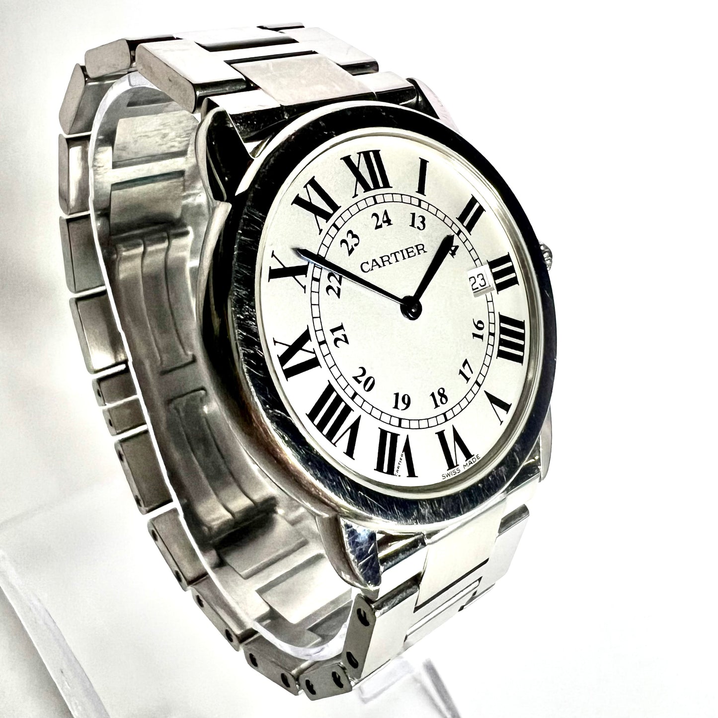 CARTIER RONDE SOLO Date 36mm Quartz Steel Watch