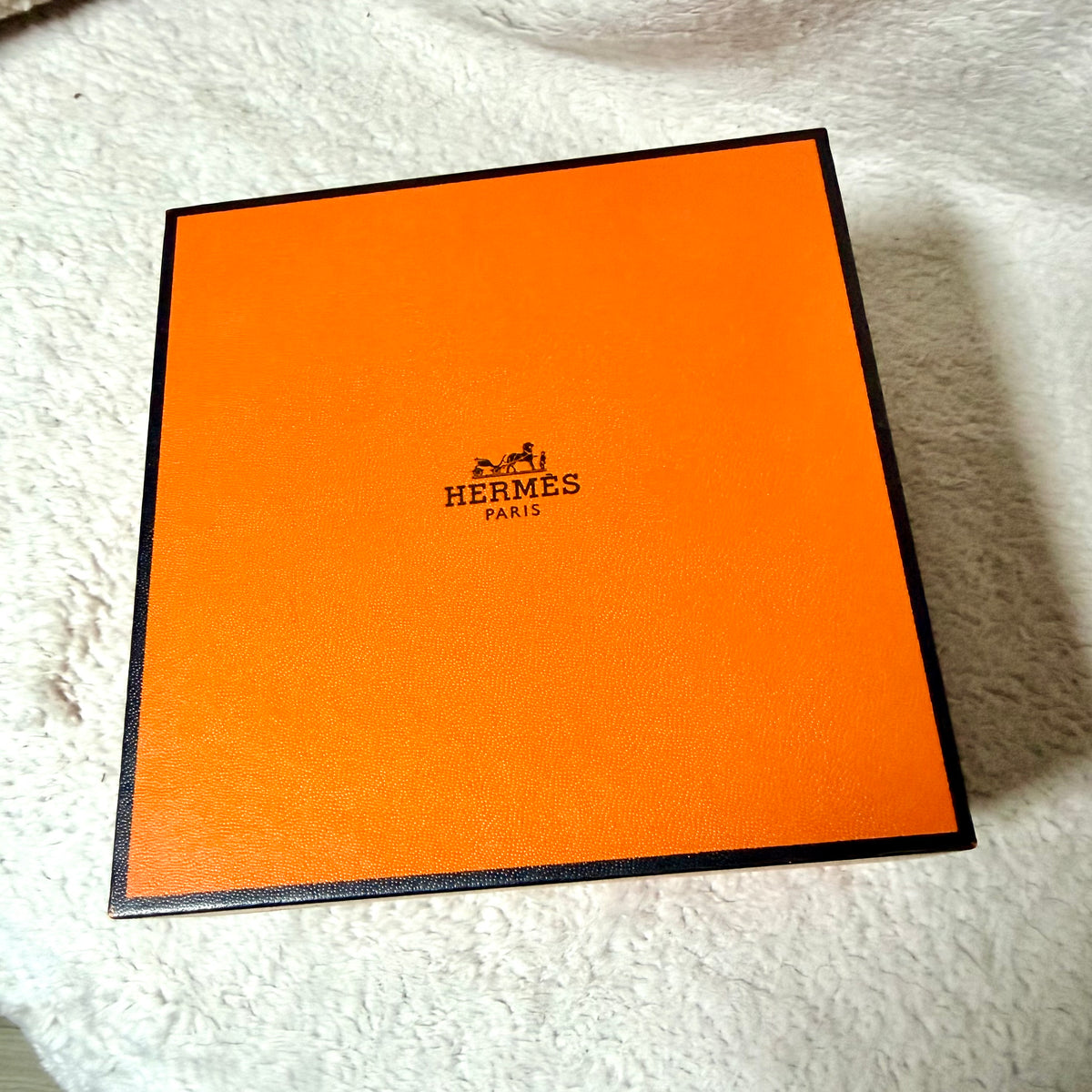 HERMES HEURE H 25mm Two Tone Watch Hermes Double Tour Orange Leather Band  Silver Dial