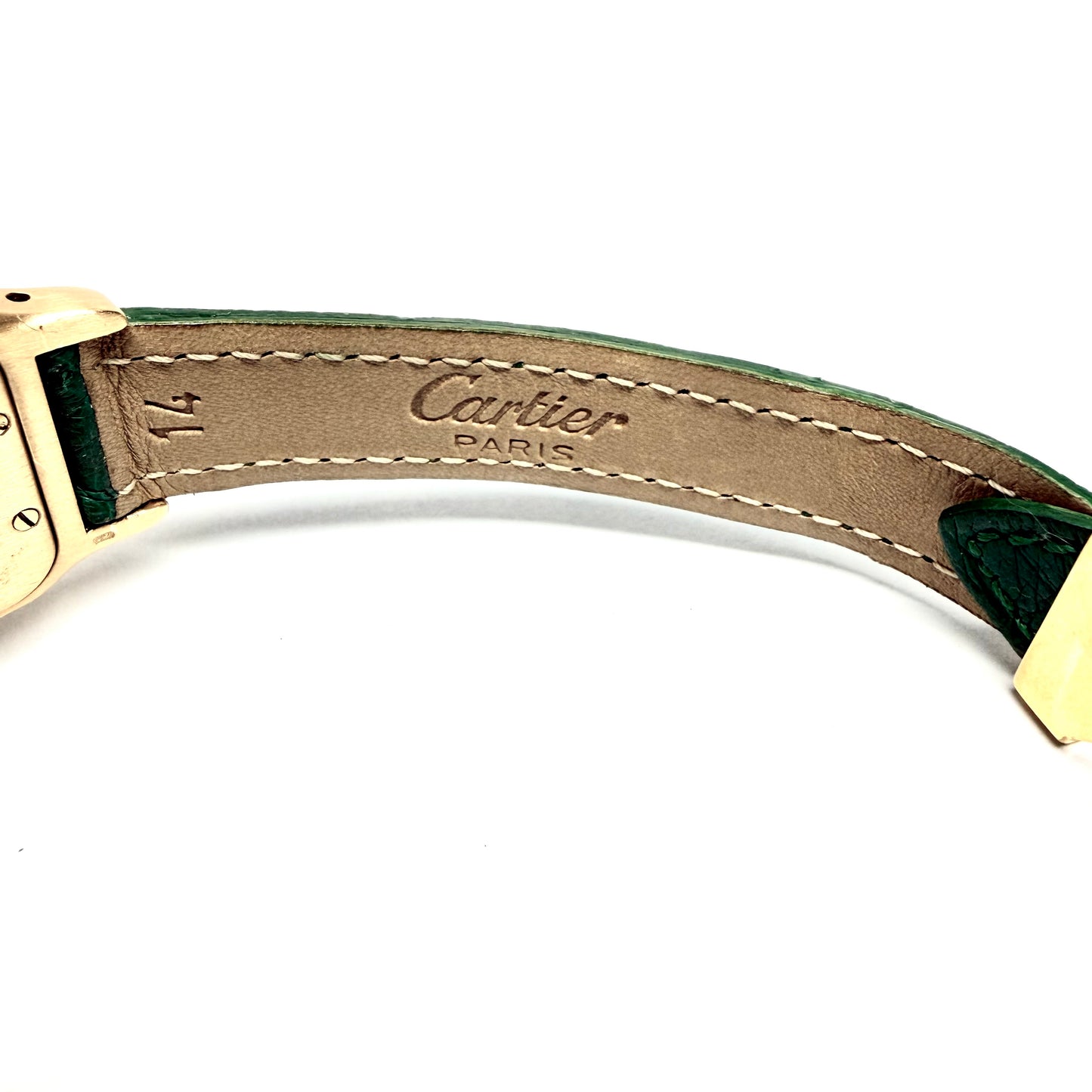 CARTIER SANTOS GALBEE Quartz 24mm 18K Yellow Gold 1.09TCW DIAMOND Watch