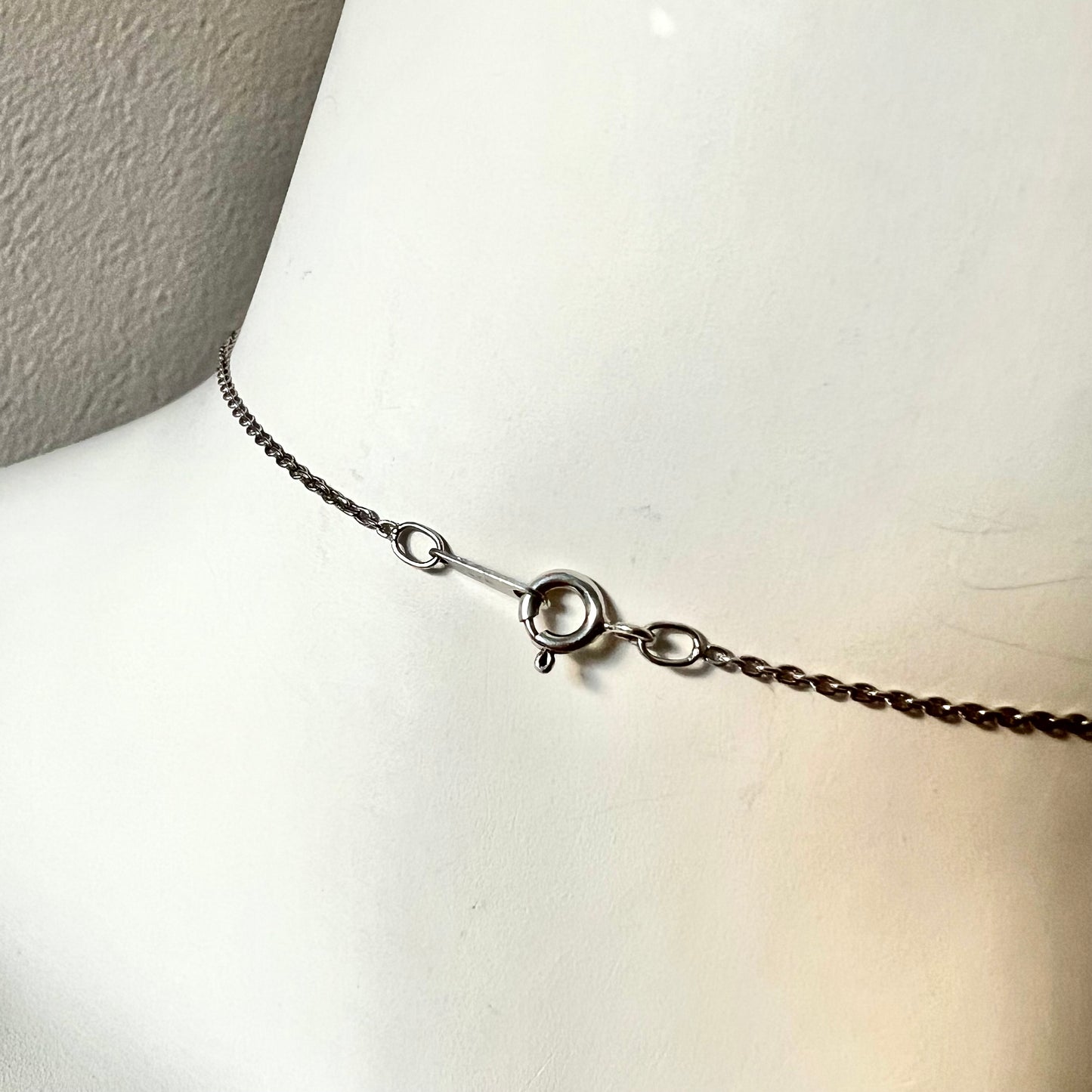 Vintage Swarovski Bermuda Blue 925 Silver stamped Necklace w/ Pendant