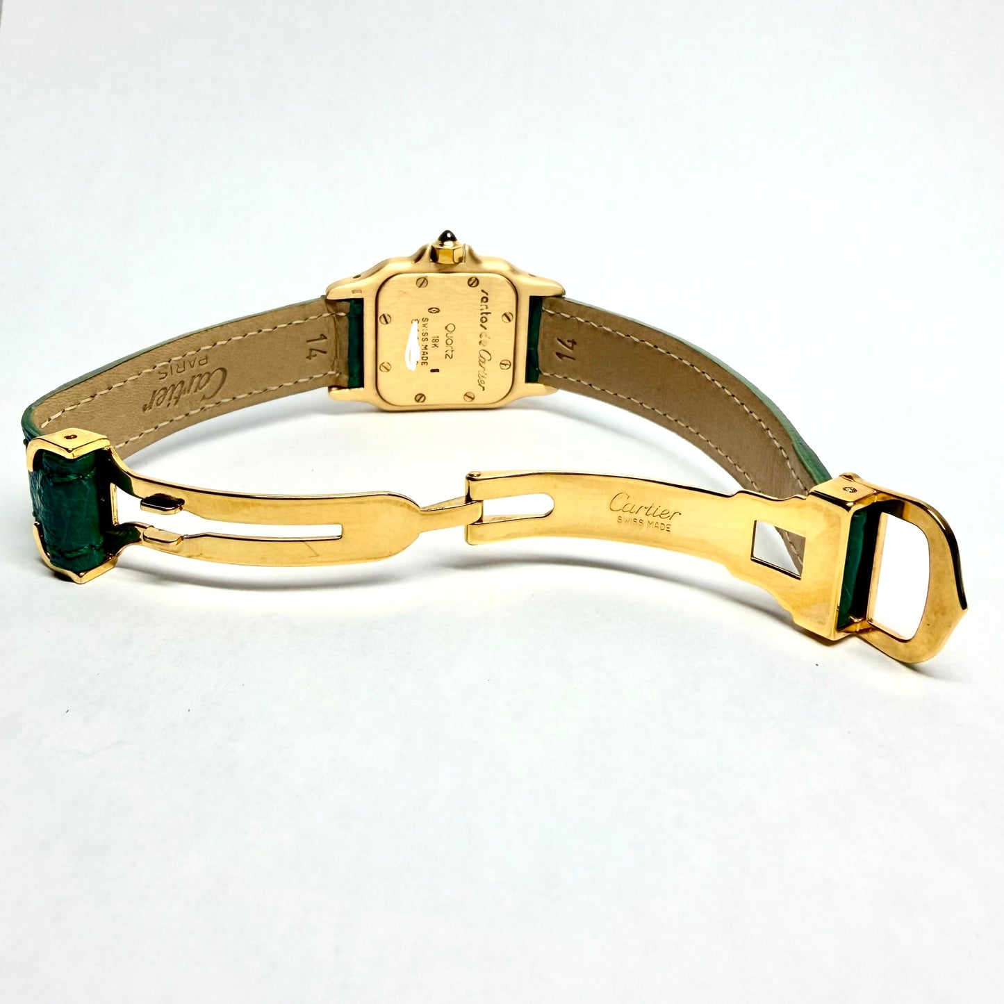 CARTIER SANTOS GALBEE Quartz 24mm 18K Yellow Gold 1.09TCW DIAMOND Watch