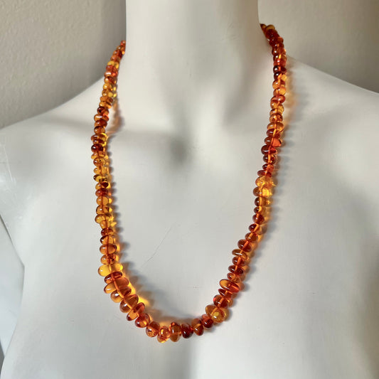 Vintage Genuine Amber Beaded Necklace