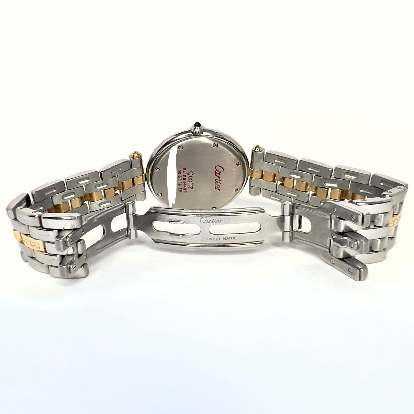 CARTIER PANTHERE VENDOME 30mm Quartz 1 Row Gold 0.85TCW Diamond Watch