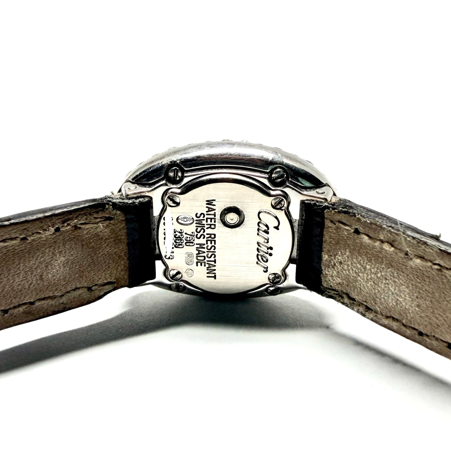 CARTIER BAIGNOIRE Mini Quartz 18K White Gold 1.27TCW Diamond Watch