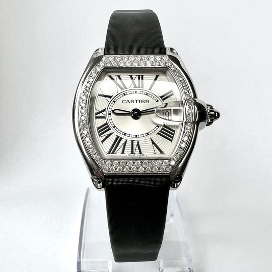 CARTIER ROADSTER Quartz Steel 31mm 0.75TCW DIAMOND Watch