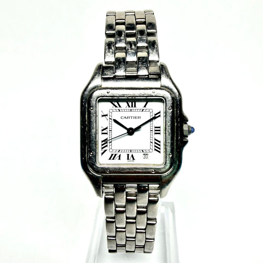CARTIER PANTHERE Quartz 27mm Steel Watch White Dial