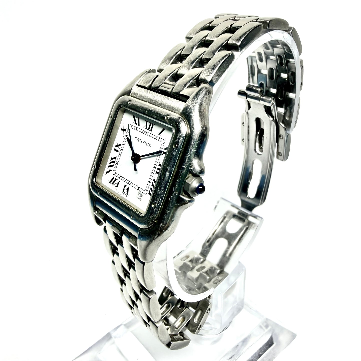 CARTIER PANTHERE Quartz 27mm Steel Watch White Dial