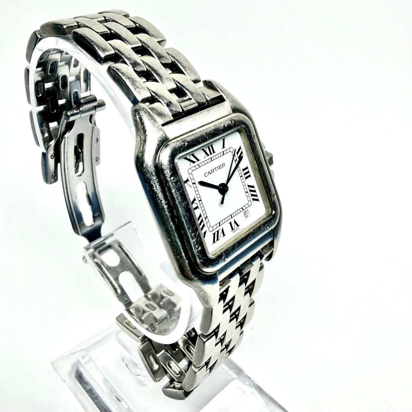 CARTIER PANTHERE Quartz 27mm Steel Watch White Dial