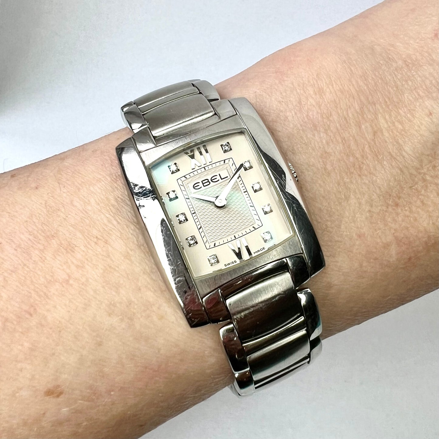 EBEL BRASILIA Quartz 23mm Steel Diamond Watch