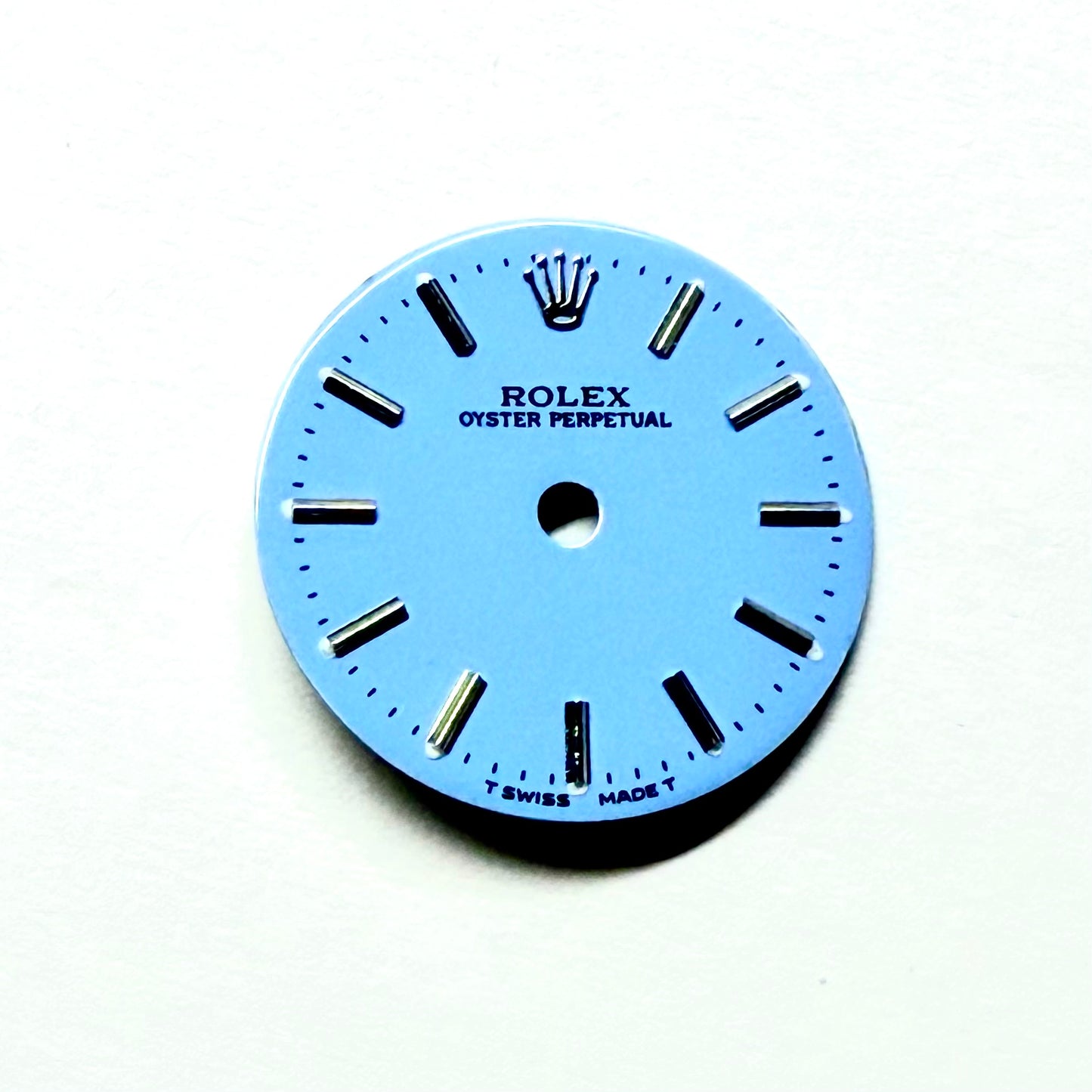 18.20mm Tiffany Color Dial Silver Tone Hour Markers for ROLEX Oyster Perpetual