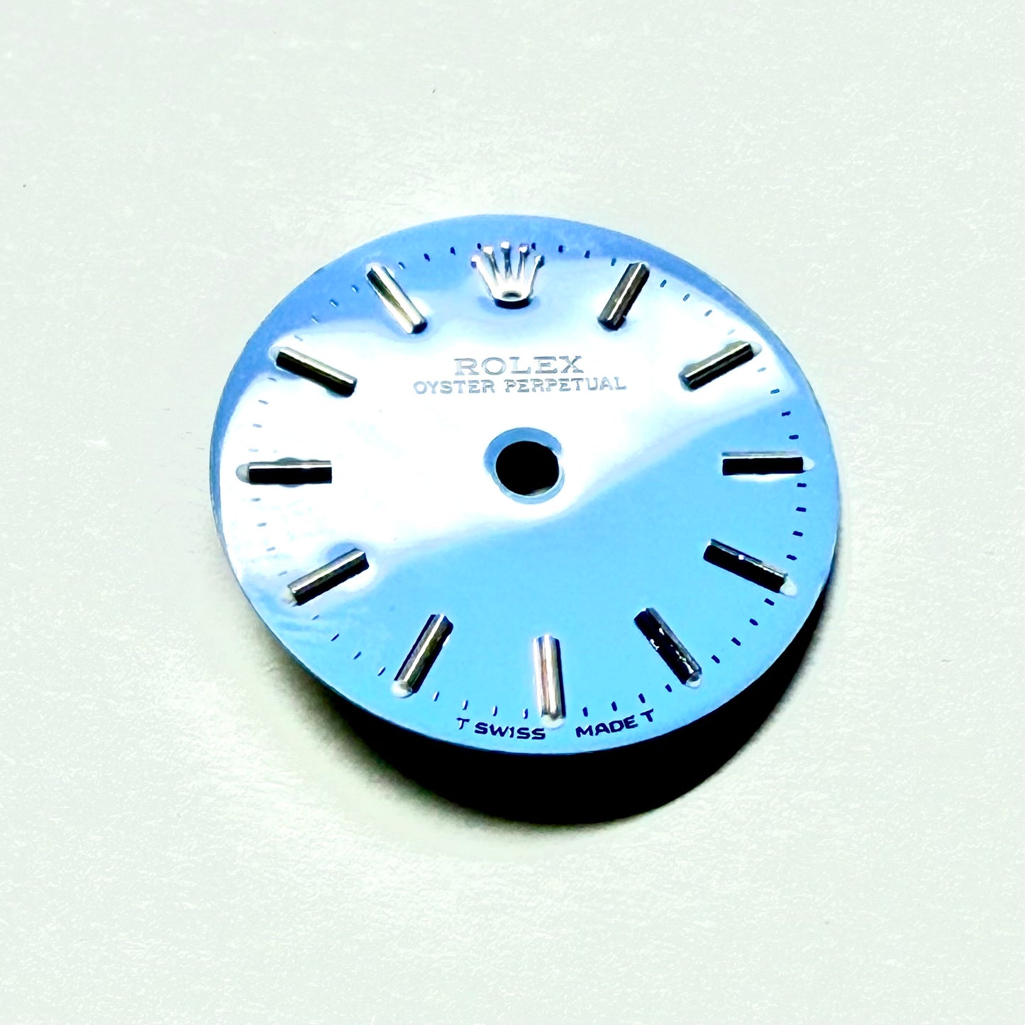 18.20mm Tiffany Color Dial Silver Tone Hour Markers for ROLEX Oyster Perpetual