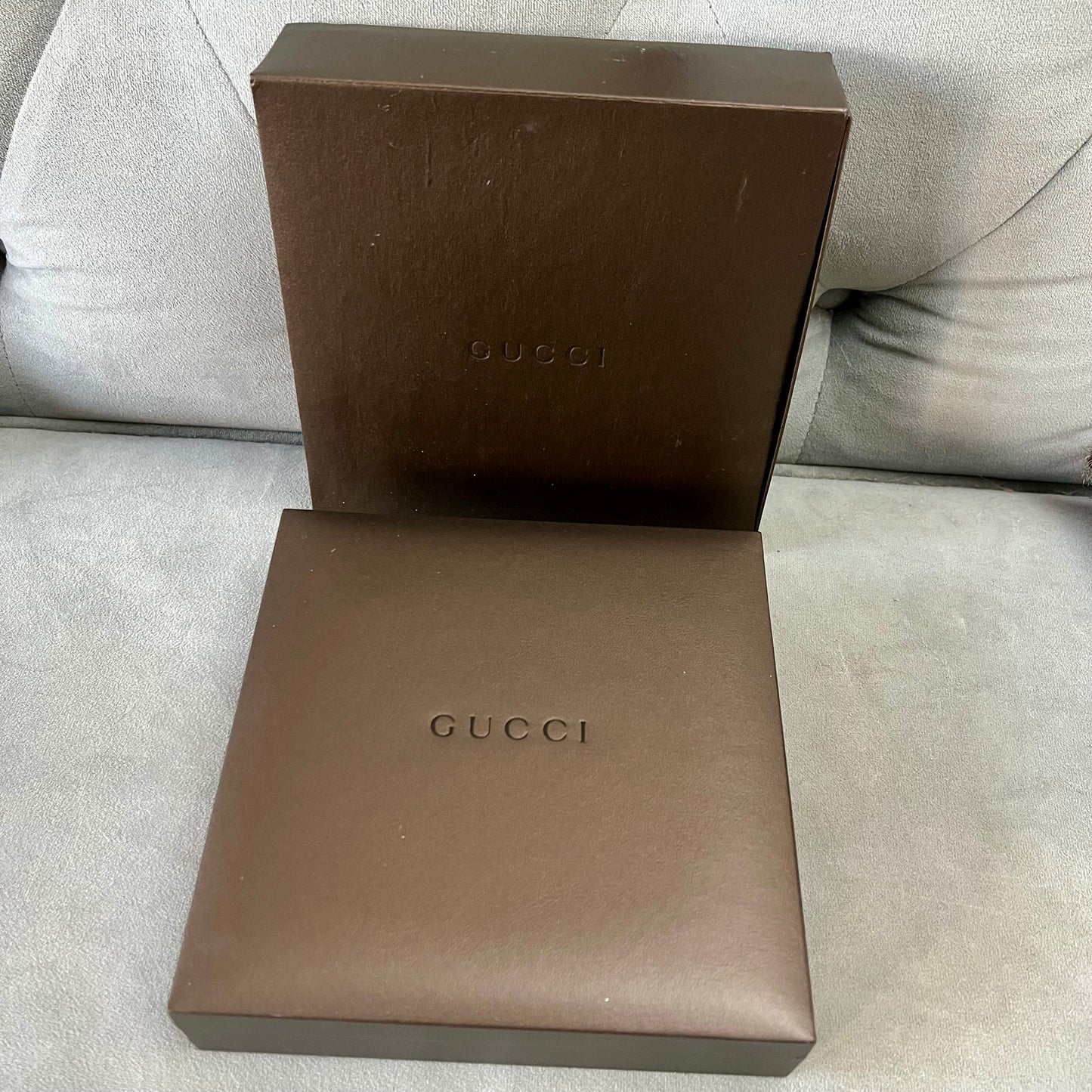 GUCCI Brown Necklace Box + Outer Box