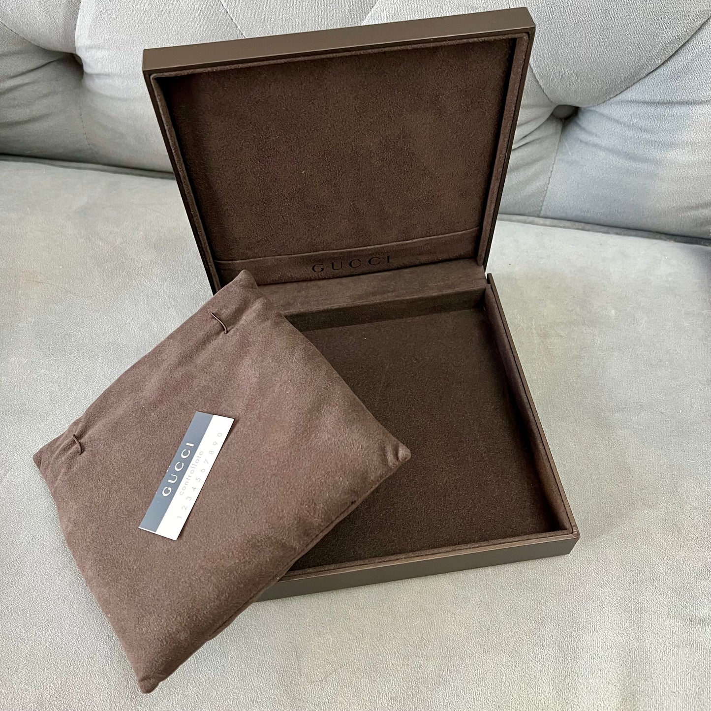 GUCCI Brown Necklace Box + Outer Box