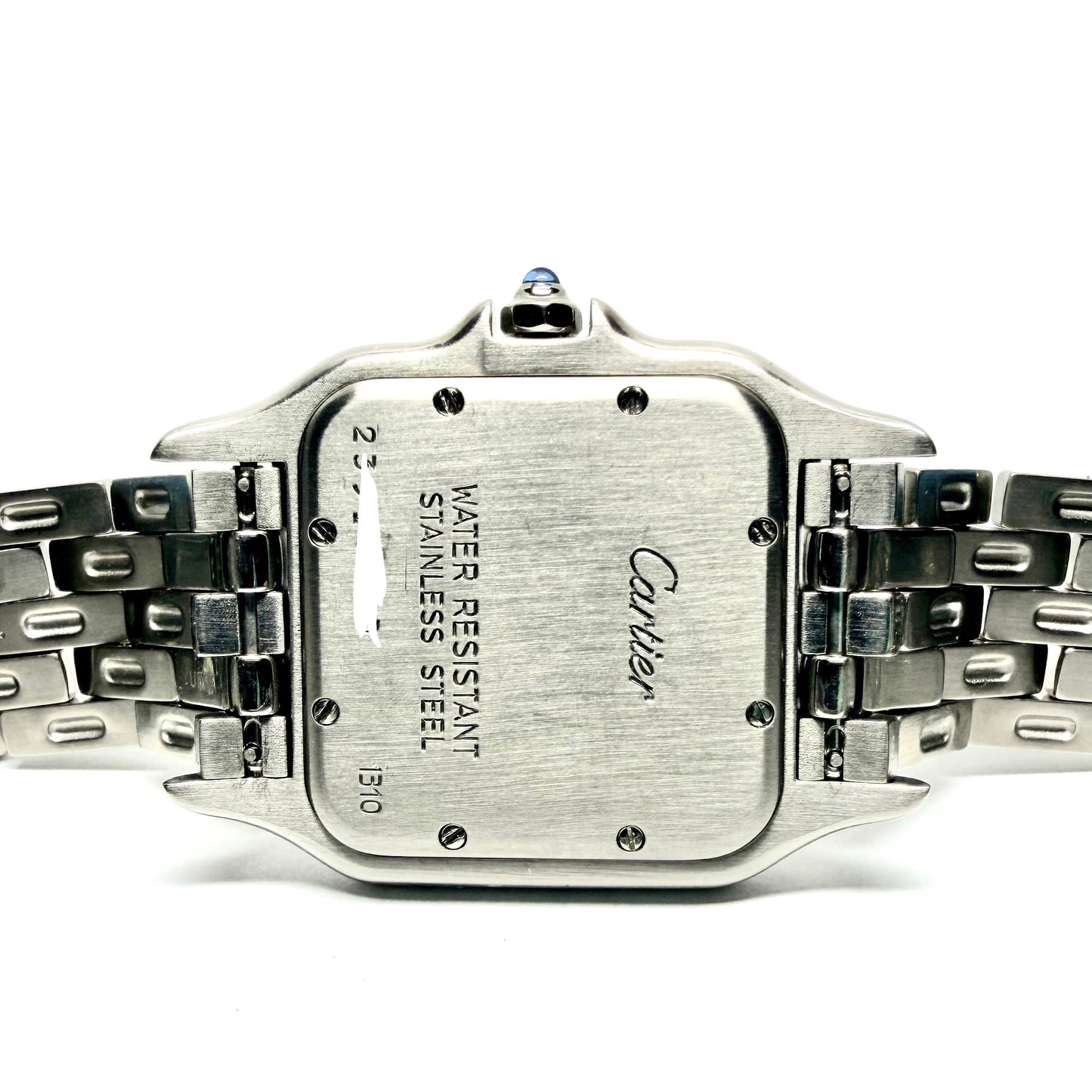 CARTIER PANTHERE Quartz 27mm Steel 0.48TCW Diamond Watch NEW Model White Dial
