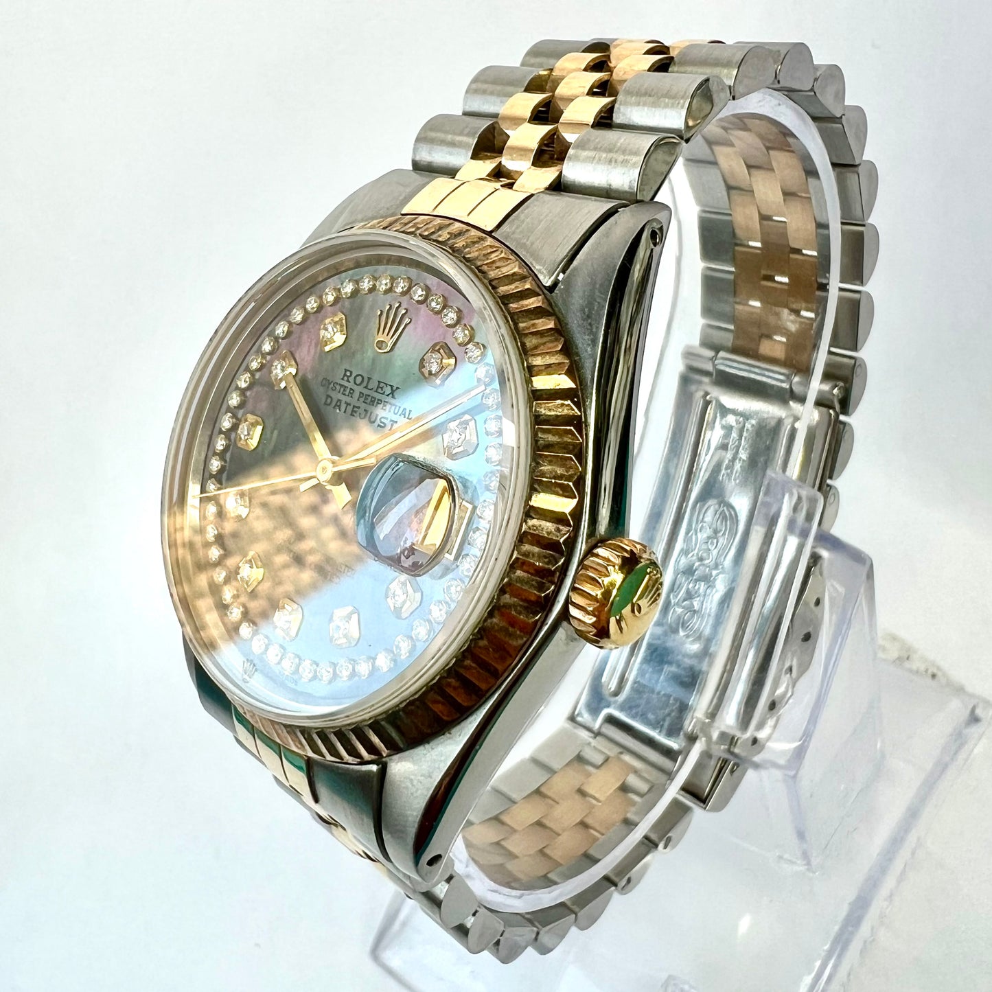 ROLEX DATEJUST Automatic 36mm 2 Tone Diamond Watch Jubilee Bracelet