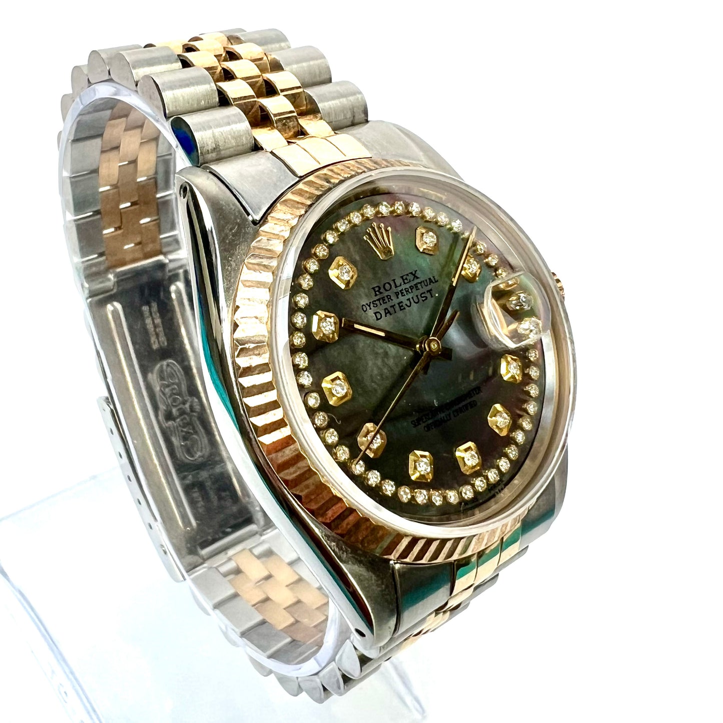 ROLEX DATEJUST Automatic 36mm 2 Tone Diamond Watch Jubilee Bracelet