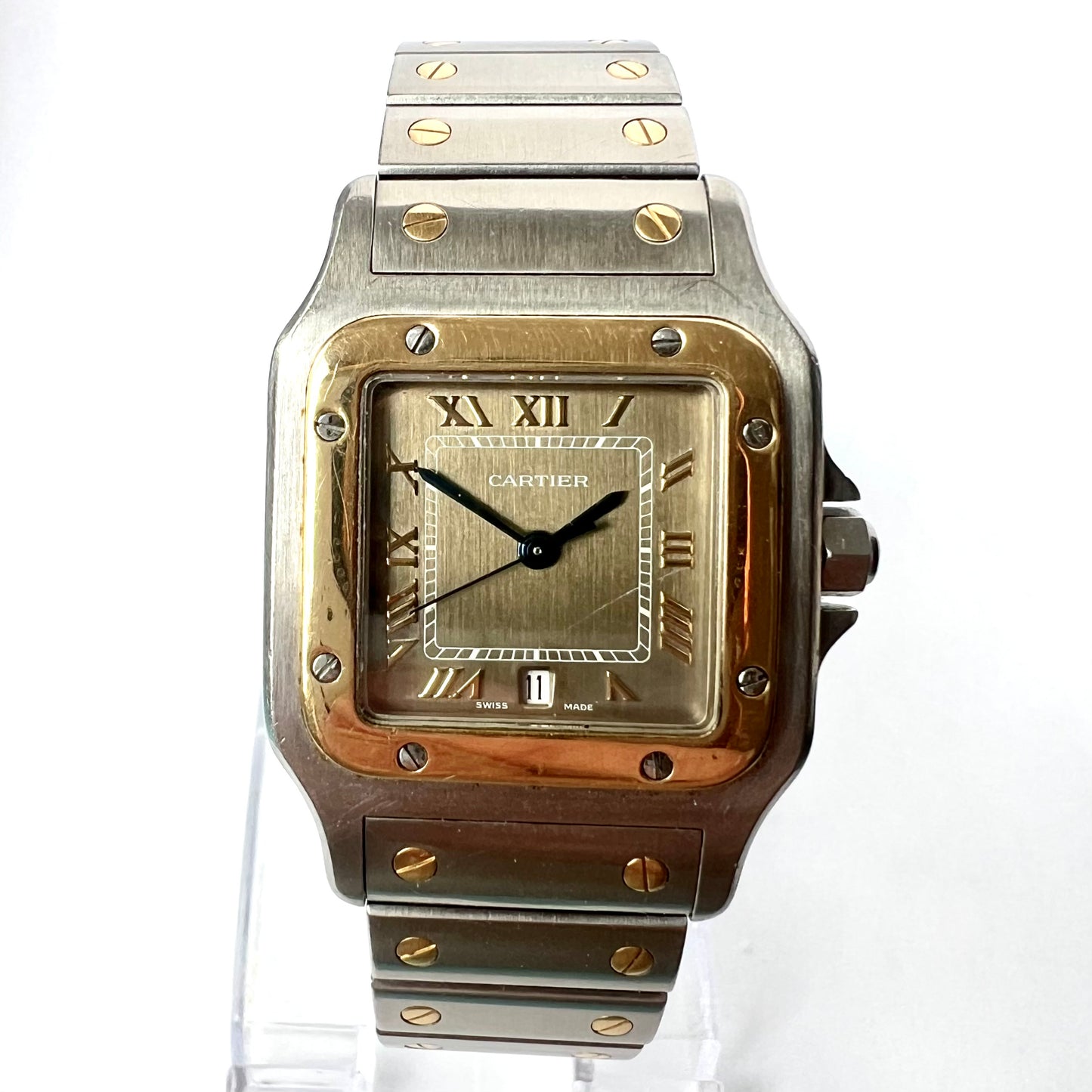 CARTIER SANTOS GALBEE Quartz 29mm 2 Tone Watch 