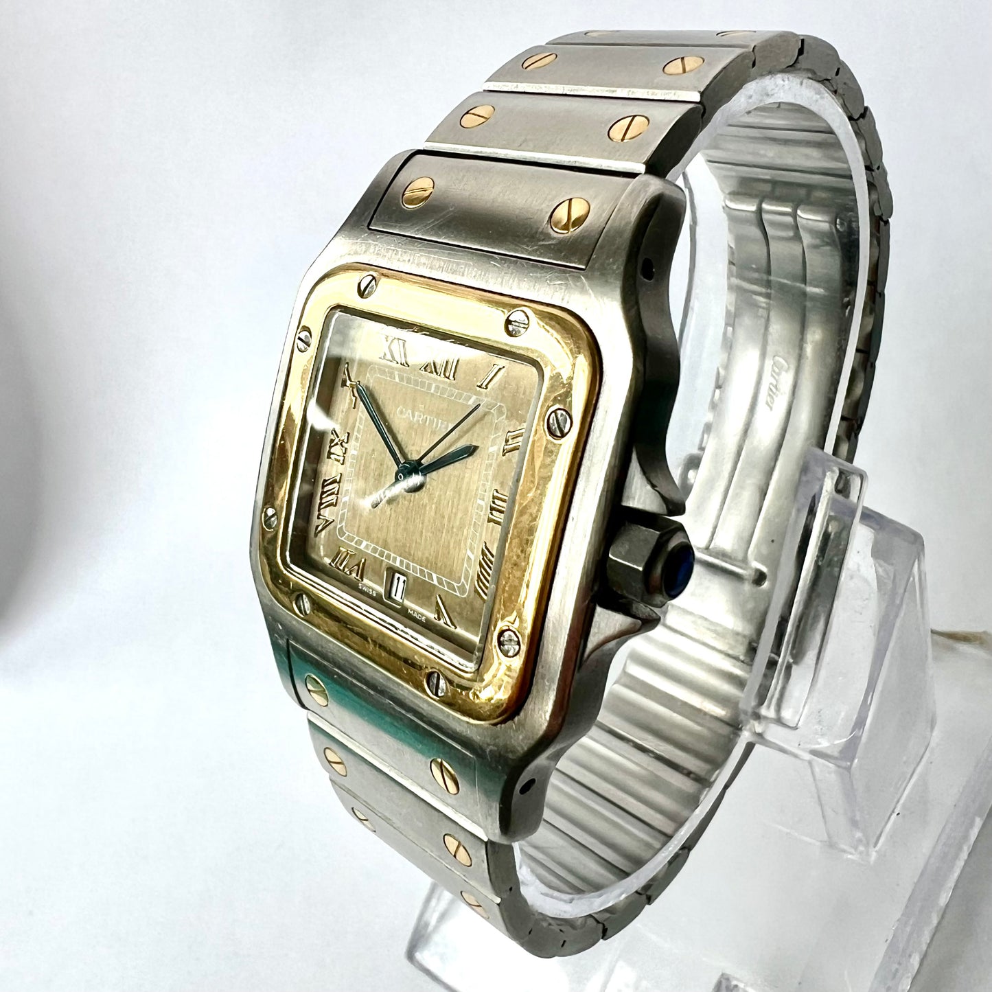 CARTIER SANTOS GALBEE Quartz 29mm 2 Tone Watch 