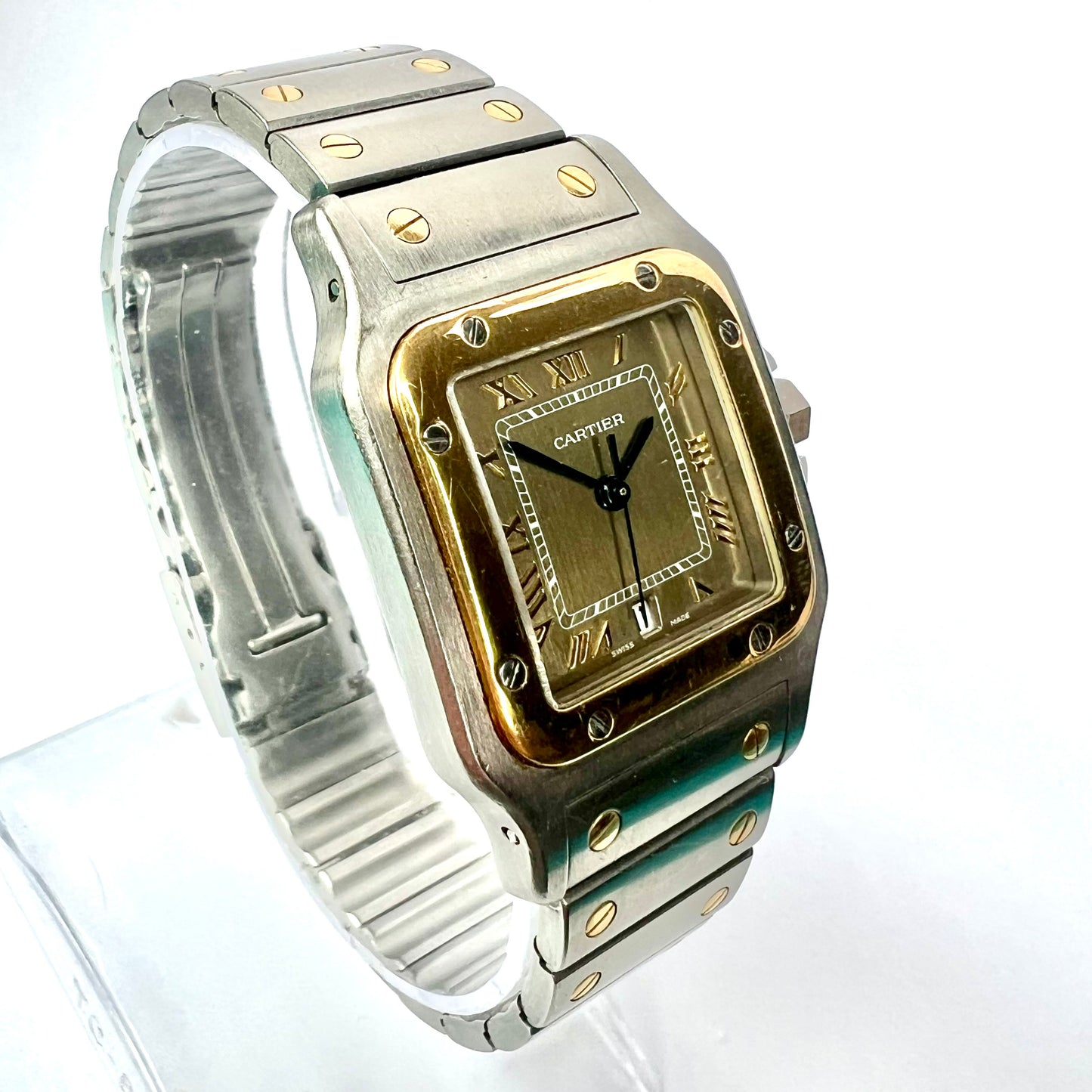 CARTIER SANTOS GALBEE Quartz 29mm 2 Tone Watch 