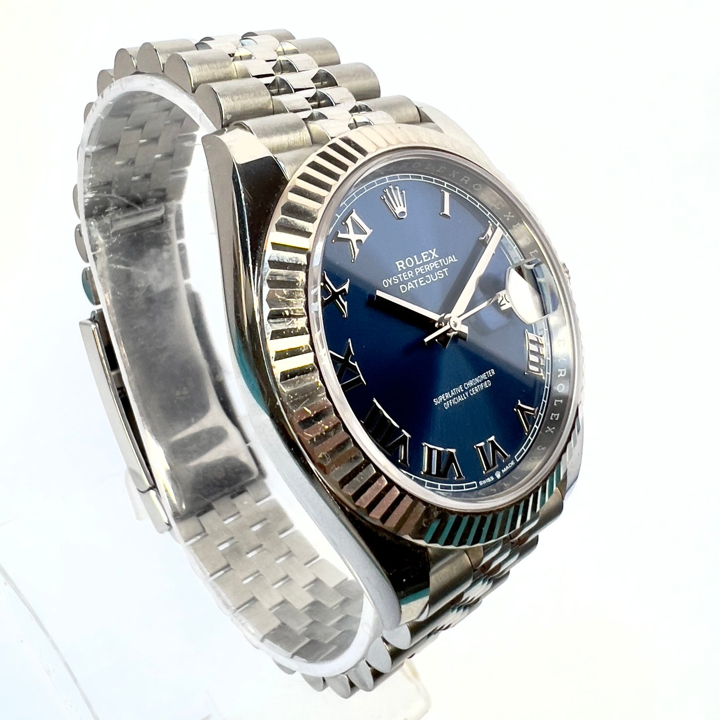 ROLEX Oyster Perpetual DATEJUST II Automatic 41mm Steel Watch Blue Dial