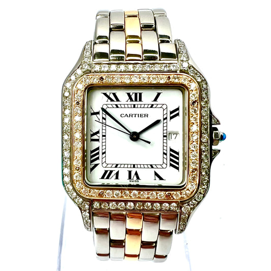 CARTIER PANTHERE Quartz 29mm 1 Row Gold 1.38TCW DIAMOND Watch