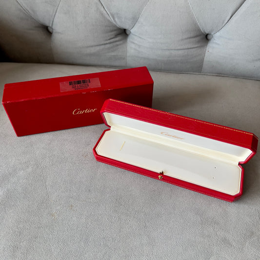 CARTIER Bracelet Box + Outer Box 9.40x3x1.90 inches