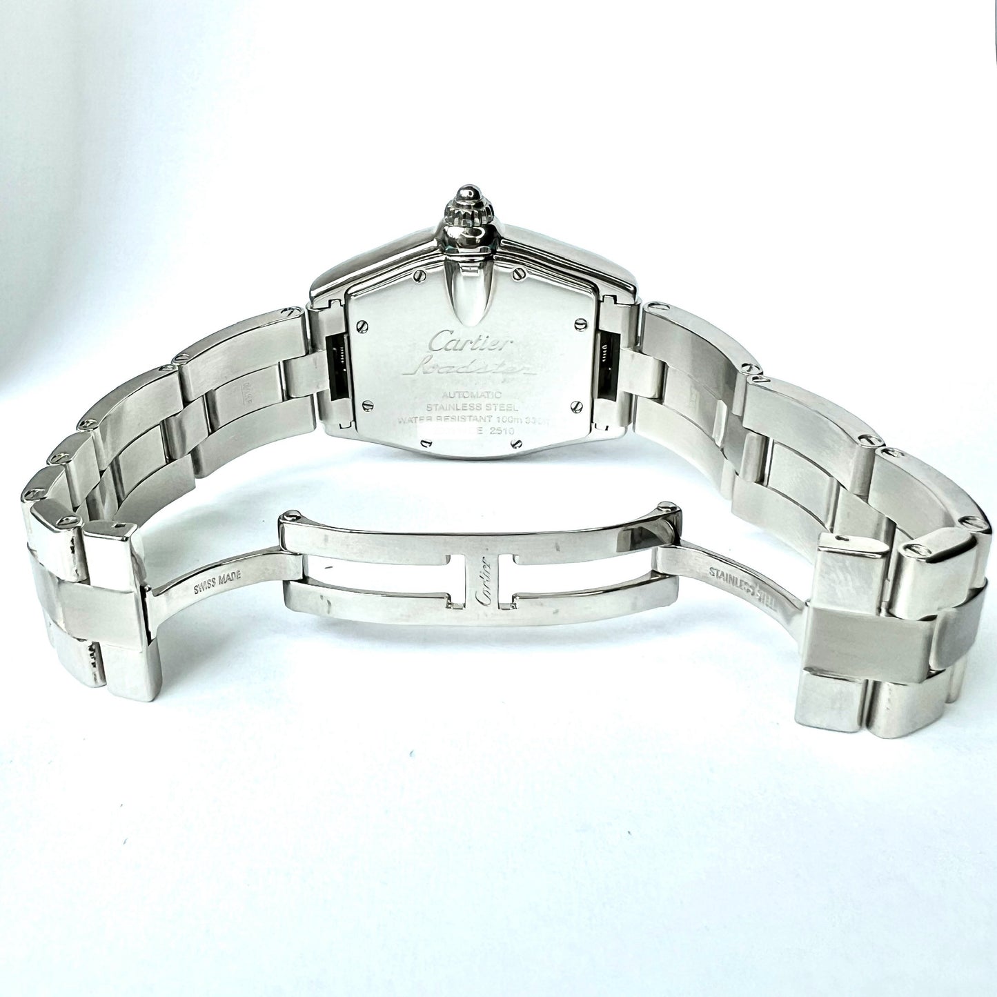 CARTIER ROADSTER 2510 Automatic 38mm Steel 1.18TCW Diamond Watch