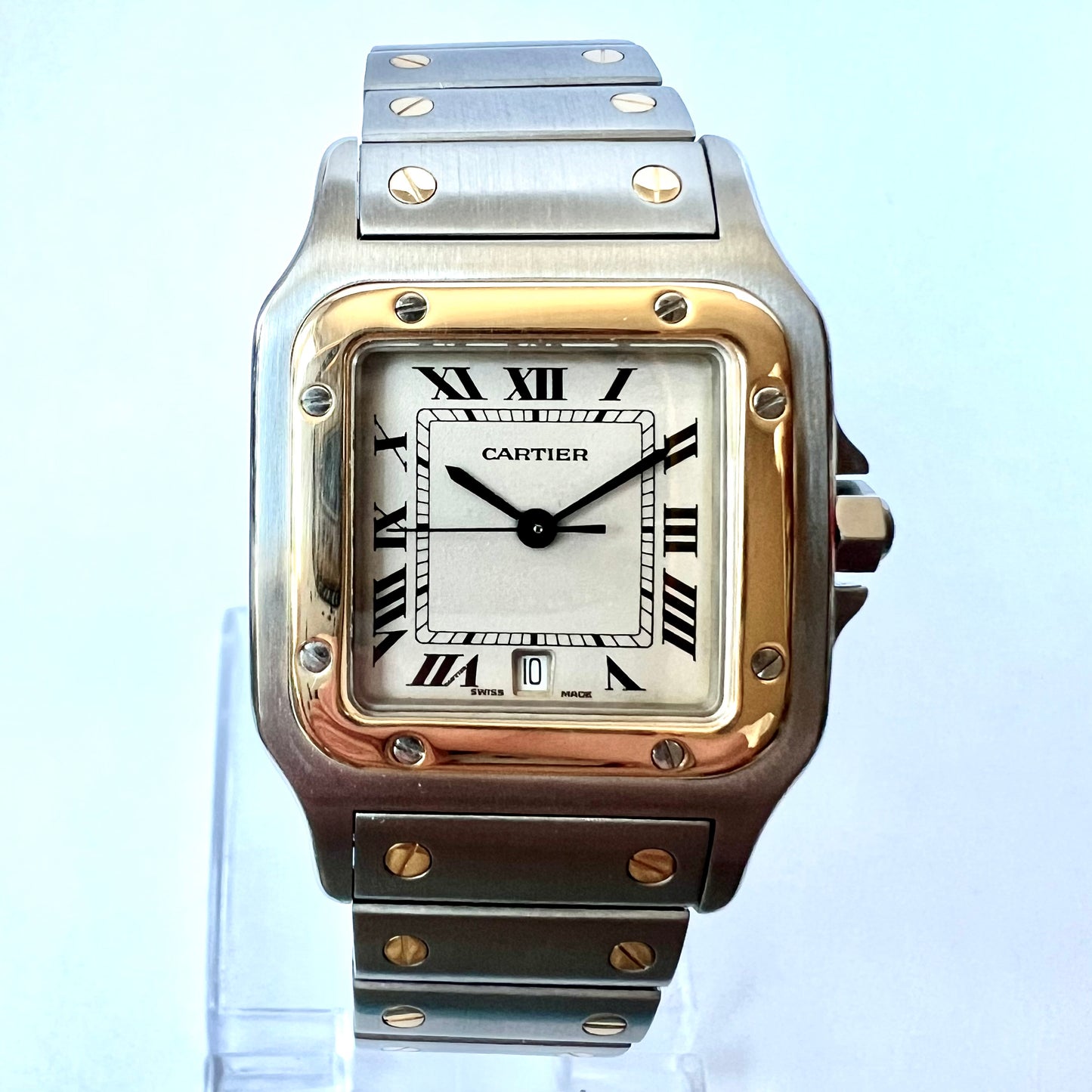 CARTIER SANTOS GALBEE 29mm Quartz 2 Tone Watch