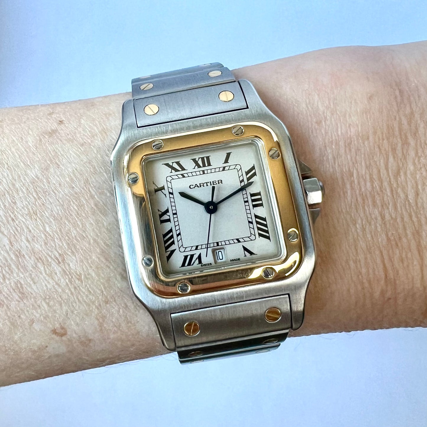 CARTIER SANTOS GALBEE 29mm Quartz 2 Tone Watch