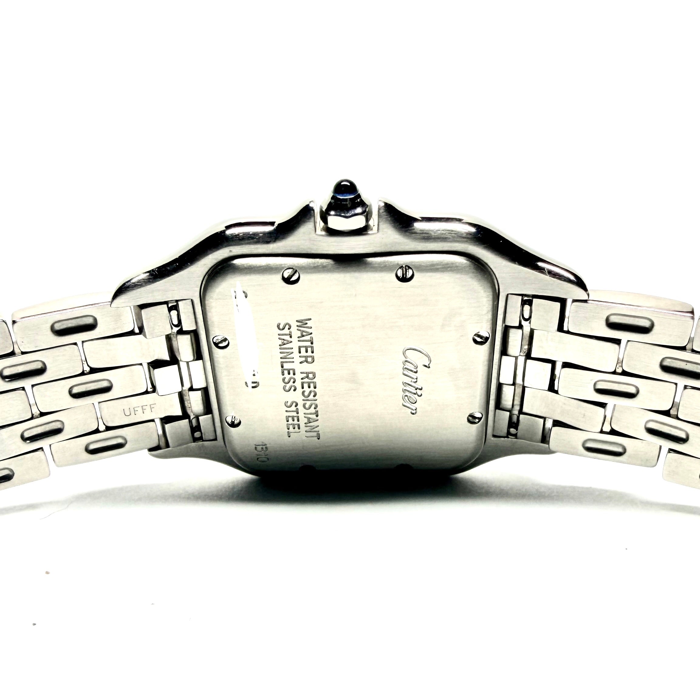 CARTIER PANTHERE Quartz 27mm Steel 0.48TCW Diamond Watch Cream