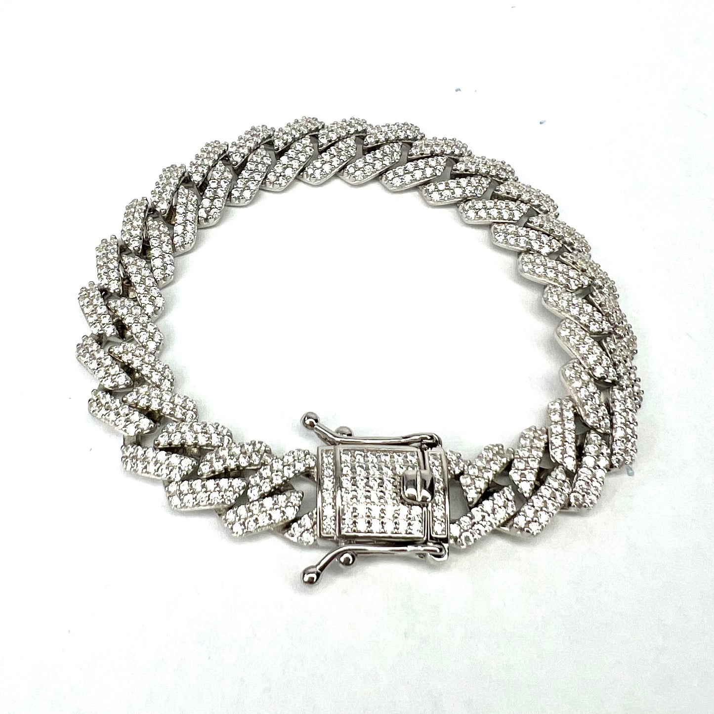 NEW 925 Sterling Silver Bracelet Cubic Zirconia Size 6.75 inches