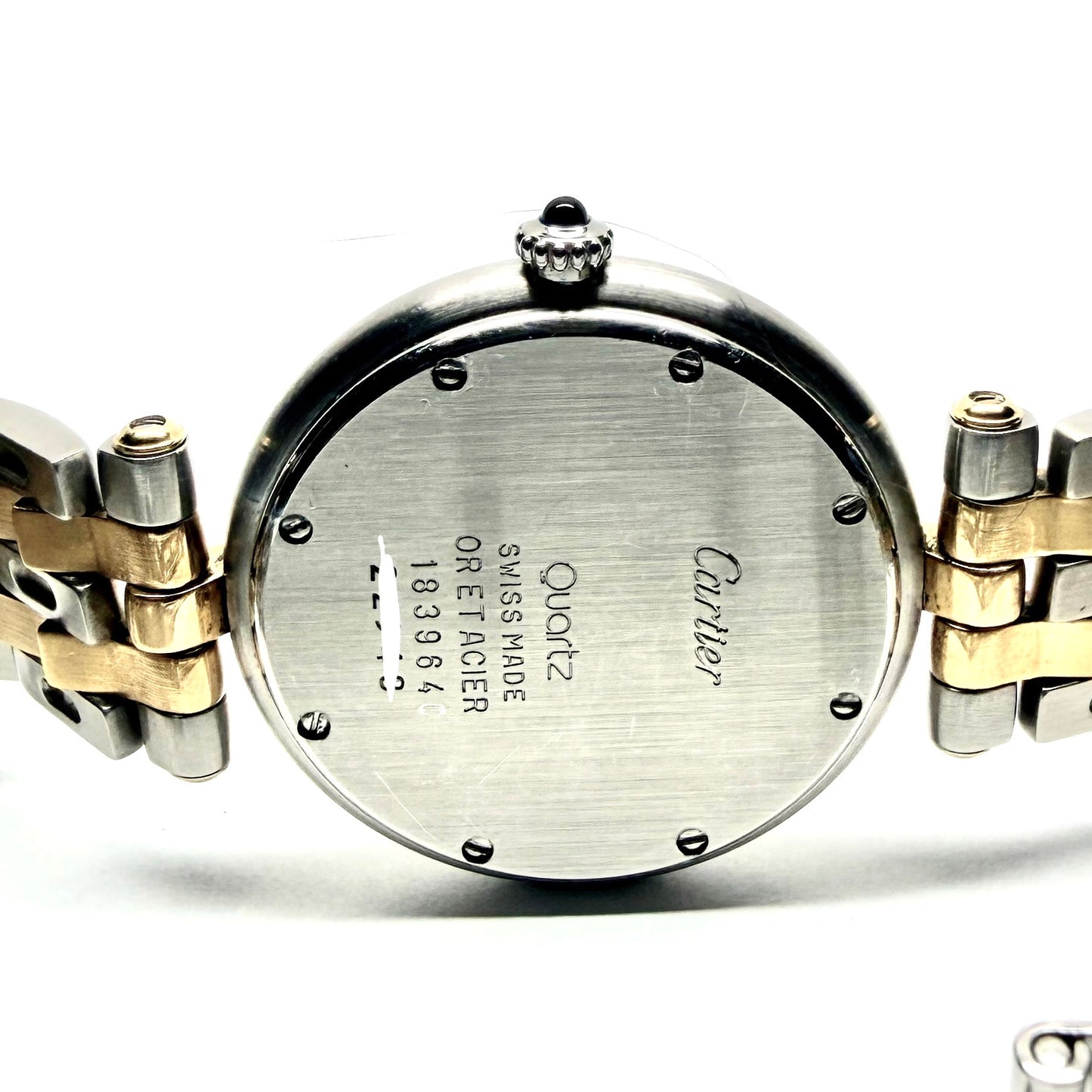 CARTIER PANTHERE VENDOME 30mm Quartz 2 Row Gold Watch White Dial