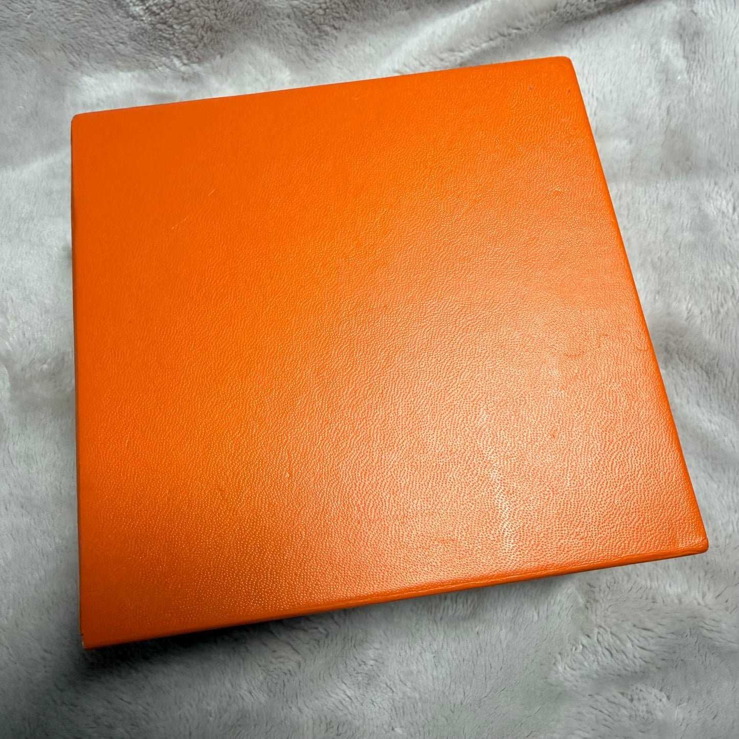 HERMES Wooden Brown Box + Outer Box 5.30x5.20x3.25 inches