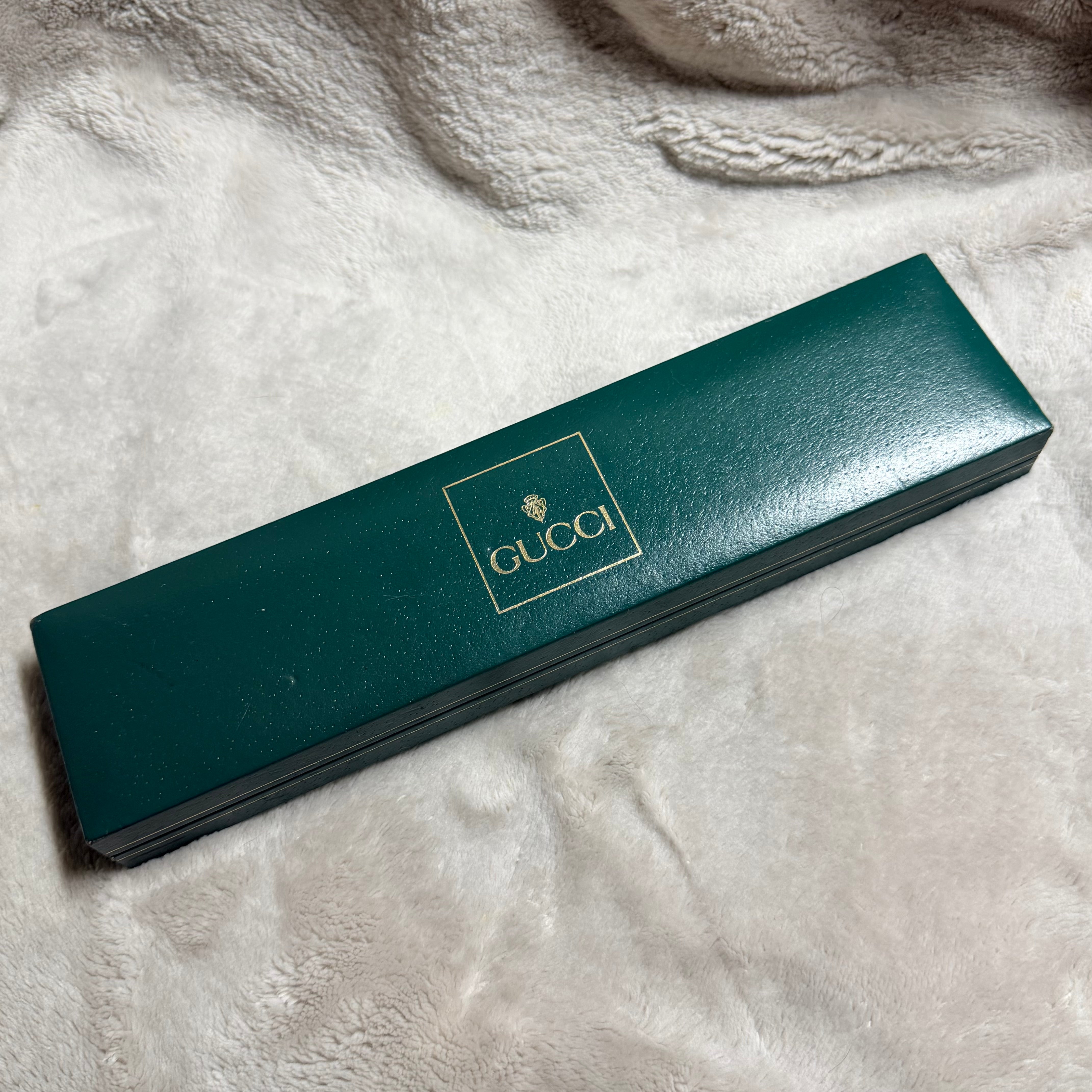 GUCCI オリーブグリーン ケース GUCCI Green Box 9.75x2.40x1.10 inches | NATILUXIA
