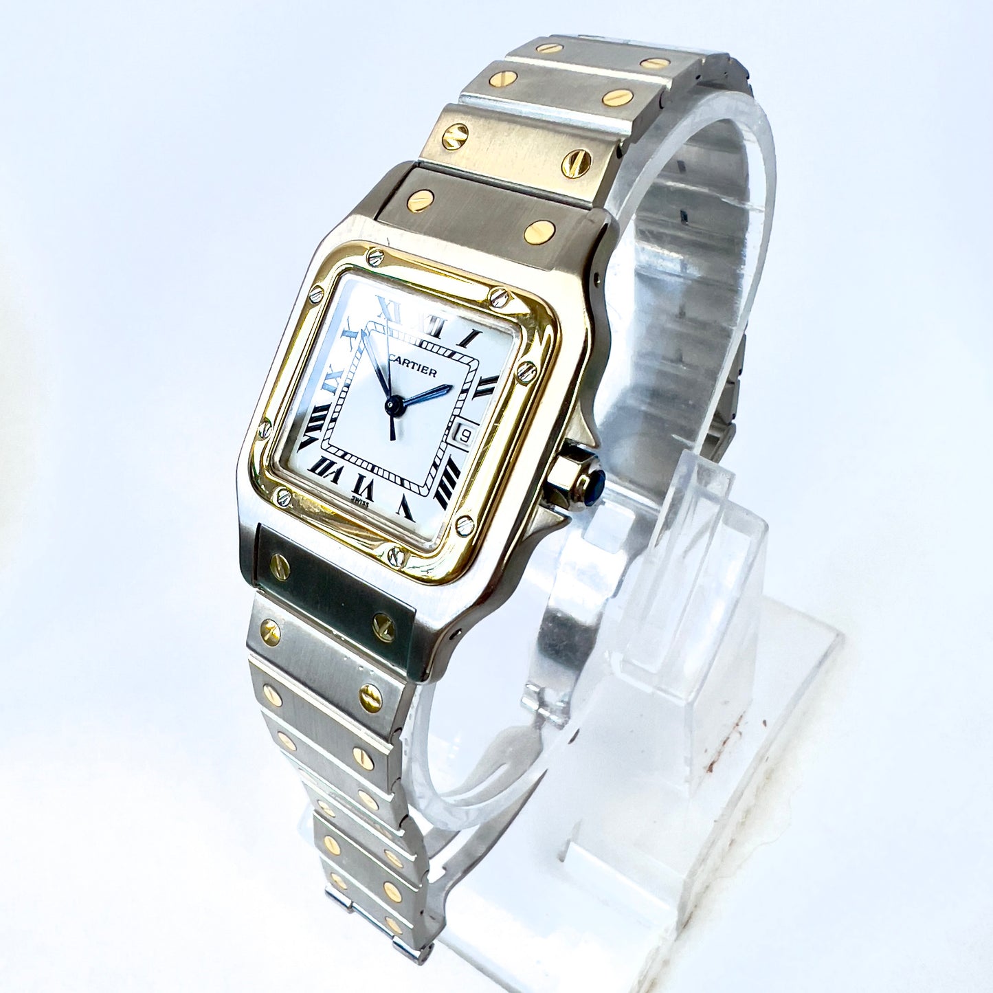 CARTIER SANTOS GALBEE 29mm Automatic 2 Tone Watch 